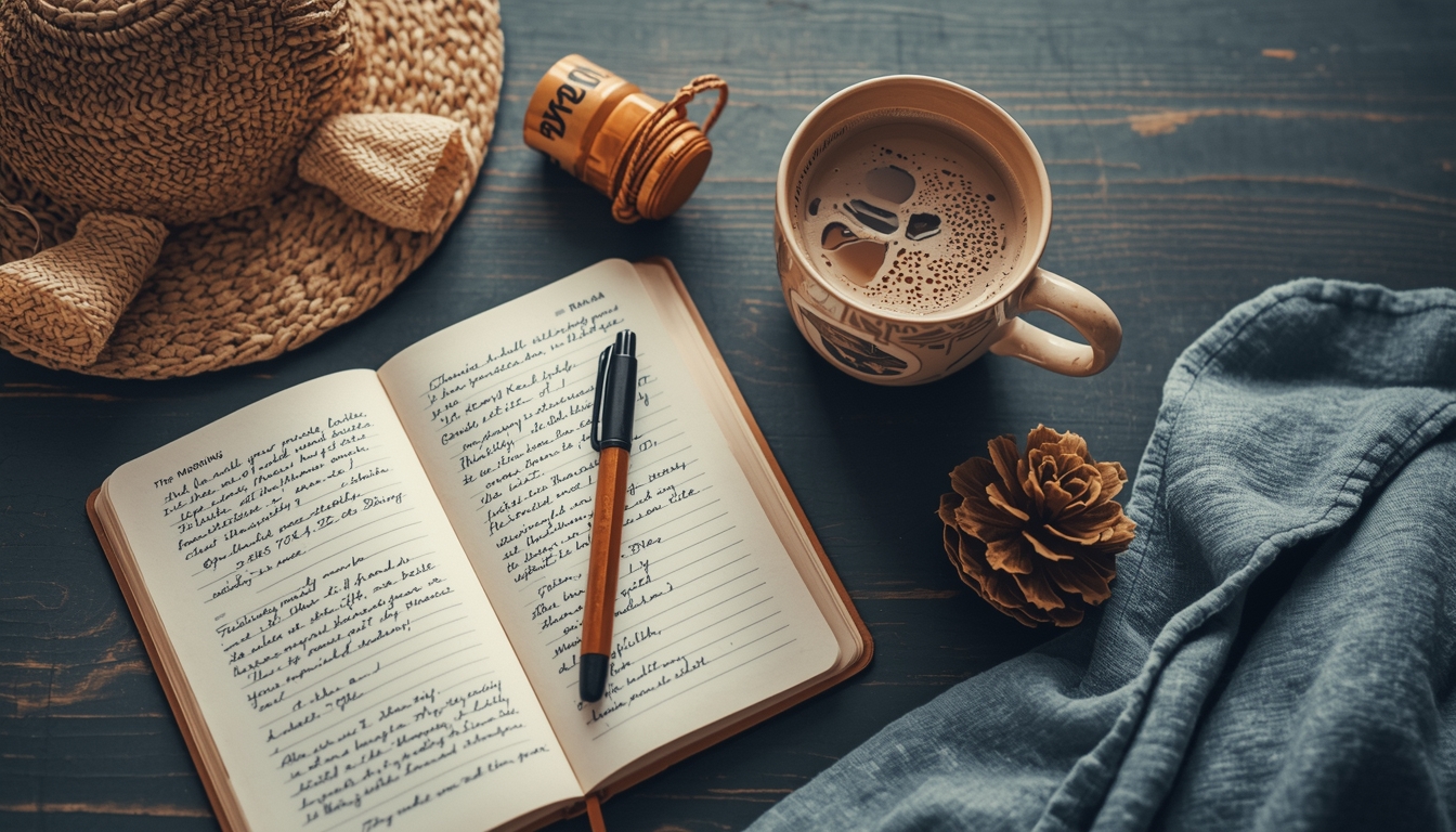 Khogloreaekriz morning renewal routine with tea and journal