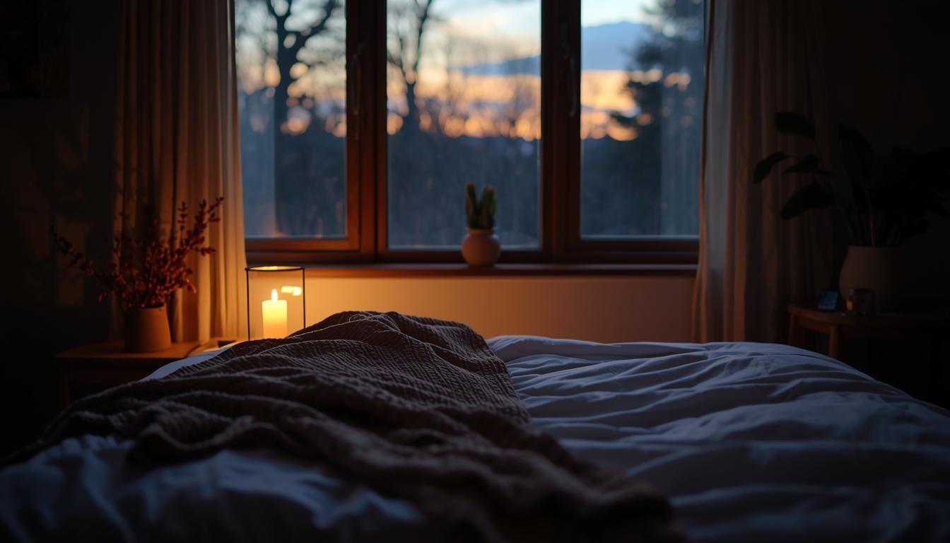 Khogloreaekriz evening self-care moment in peaceful room